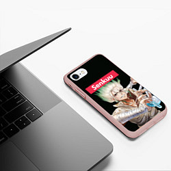 Чехол iPhone 7/8 матовый Senkuu, цвет: 3D-светло-розовый — фото 2