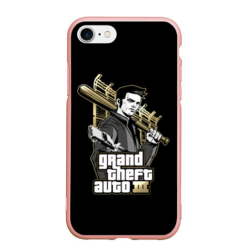 Чехол iPhone 7/8 матовый Клод GTA 3 / 3D-Светло-розовый – фото 1