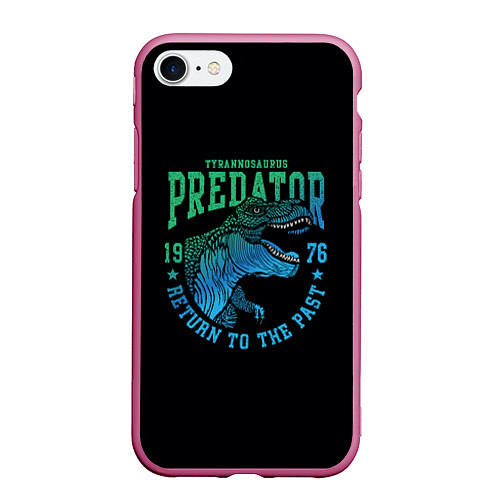 Чехол iPhone 7/8 матовый Dino predator / 3D-Малиновый – фото 1