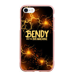 Чехол iPhone 7/8 матовый BENDY LOGO, цвет: 3D-светло-розовый
