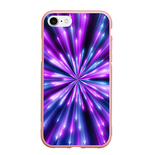 Чехол iPhone 7/8 матовый Неоновые стрелы / 3D-Светло-розовый – фото 1