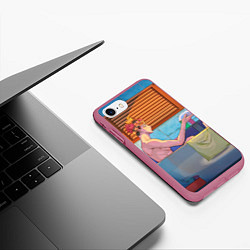 Чехол iPhone 7/8 матовый Магическая Битва, цвет: 3D-малиновый — фото 2