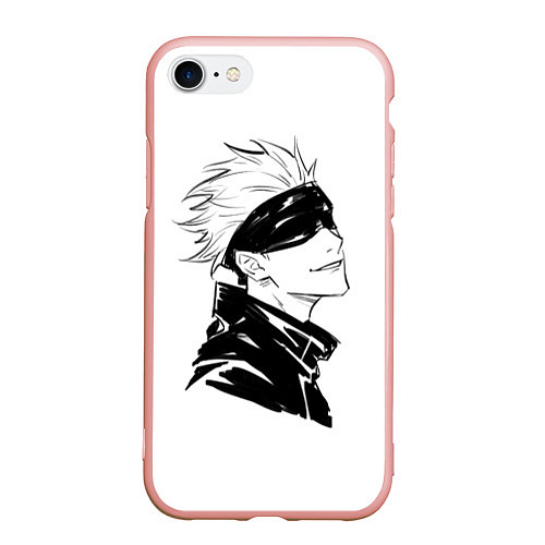 Чехол iPhone 7/8 матовый Smile Jujutsu kai / 3D-Светло-розовый – фото 1