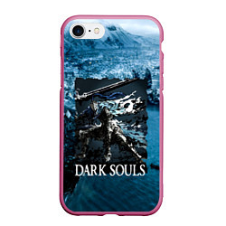 Чехол iPhone 7/8 матовый DARKSOULS Project Dark, цвет: 3D-малиновый