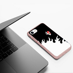 Чехол iPhone 7/8 матовый BLEACH FIRE БЛИЧ ОГОНЬ, цвет: 3D-светло-розовый — фото 2