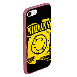 Чехол iPhone 7/8 матовый Nirvana 1987, цвет: 3D-малиновый — фото 2