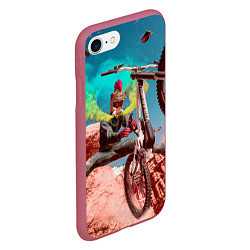 Чехол iPhone 7/8 матовый Riders Republic, цвет: 3D-малиновый — фото 2