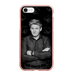 Чехол iPhone 7/8 матовый ГОРДОН РАМЗИ Gordon Ramsay, цвет: 3D-светло-розовый