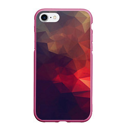 Чехол iPhone 7/8 матовый Лавовый вектор, цвет: 3D-малиновый