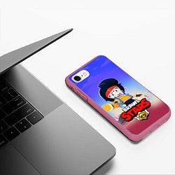 Чехол iPhone 7/8 матовый Биби - Brawl Stars, цвет: 3D-малиновый — фото 2