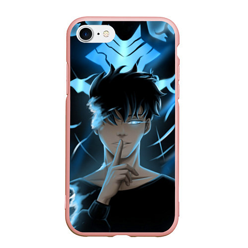 Чехол iPhone 7/8 матовый Solo leveling Manga / 3D-Светло-розовый – фото 1