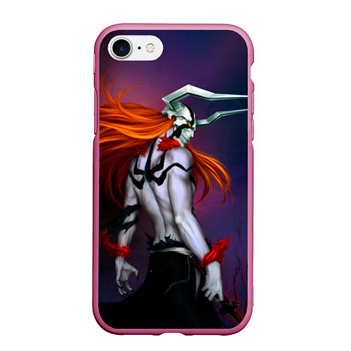 Чехол iPhone 7/8 матовый Bleach Ichigo Kurosaki / 3D-Малиновый – фото 1
