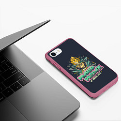 Чехол iPhone 7/8 матовый Гордый принц, цвет: 3D-малиновый — фото 2