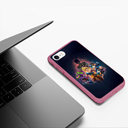 Чехол iPhone 7/8 матовый Dragon ball Team, цвет: 3D-малиновый — фото 2