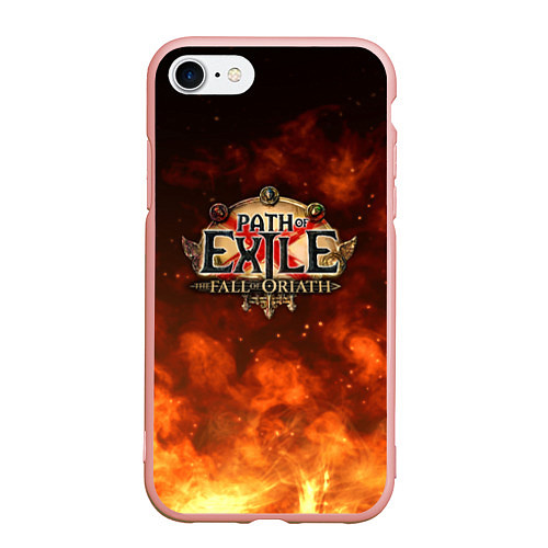 Чехол iPhone 7/8 матовый Path of Exile Logo Путь изгнанника Лого Z / 3D-Светло-розовый – фото 1