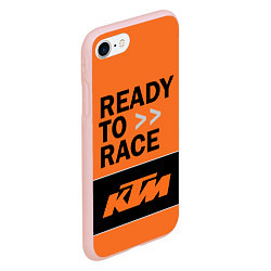 Чехол iPhone 7/8 матовый KTM READY TO RACE Z, цвет: 3D-светло-розовый — фото 2