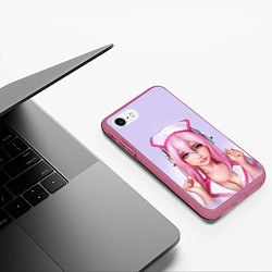 Чехол iPhone 7/8 матовый Медсестричка Nurse Z, цвет: 3D-малиновый — фото 2