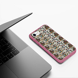 Чехол iPhone 7/8 матовый Апокалипсис конец света, цвет: 3D-малиновый — фото 2