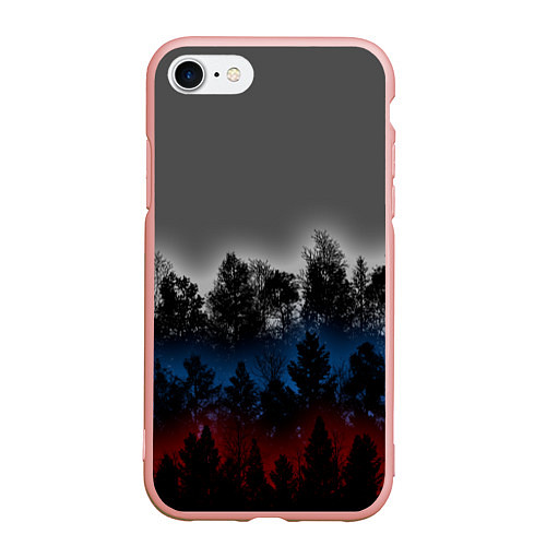 Чехол iPhone 7/8 матовый Флаг из леса / 3D-Светло-розовый – фото 1