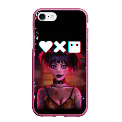 Чехол iPhone 7/8 матовый Love, Death and Robots Lora Glitch Z