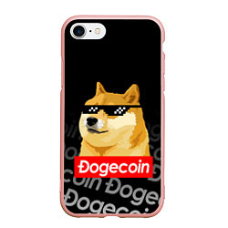 Чехол iPhone 7/8 матовый DOGECOIN DOGE ДОГИКОИН