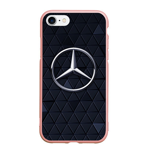 Чехол iPhone 7/8 матовый MERCEDES BENZ 3D Geometry 3Д / 3D-Светло-розовый – фото 1