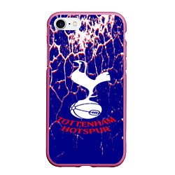 Чехол iPhone 7/8 матовый Tottenham, цвет: 3D-малиновый