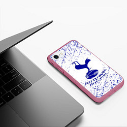 Чехол iPhone 7/8 матовый Tottenham, цвет: 3D-малиновый — фото 2