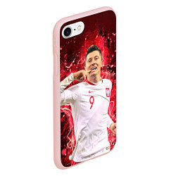 Чехол iPhone 7/8 матовый Lewandowski Левандовски 9, цвет: 3D-светло-розовый — фото 2