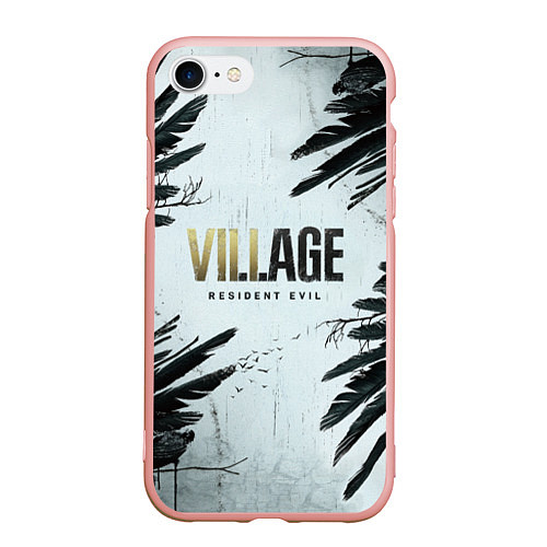 Чехол iPhone 7/8 матовый Resident Evil Village Crow / 3D-Светло-розовый – фото 1