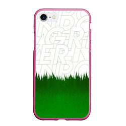 Чехол iPhone 7/8 матовый GREEN POWER, цвет: 3D-малиновый