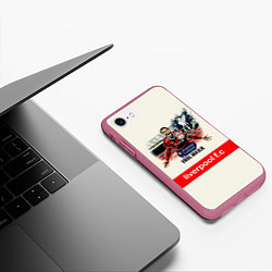 Чехол iPhone 7/8 матовый Вирджил ван Дейк YNWA, цвет: 3D-малиновый — фото 2