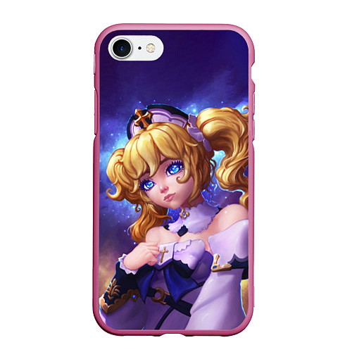 Чехол iPhone 7/8 матовый GENSHIN IMPACT BARBARA / 3D-Малиновый – фото 1