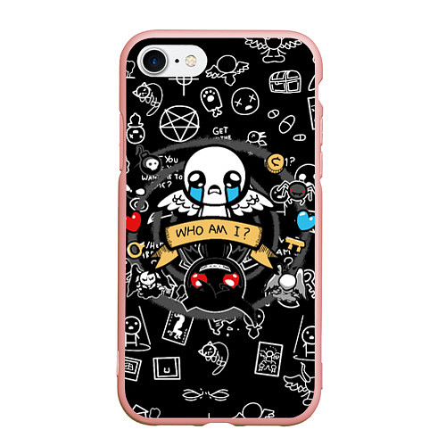 Чехол iPhone 7/8 матовый THE BINDING OF ISAAC ЖЕРТВА / 3D-Светло-розовый – фото 1