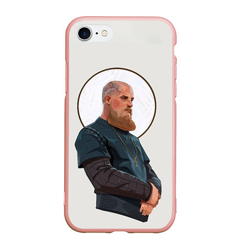 Чехол iPhone 7/8 матовый Ragnarr Saint / 3D-Светло-розовый – фото 1