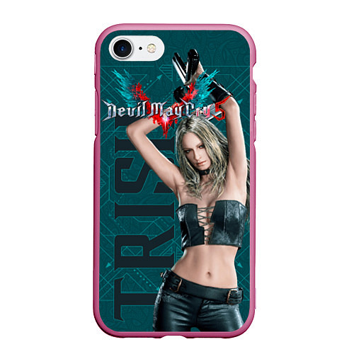 Чехол iPhone 7/8 матовый Trish / 3D-Малиновый – фото 1