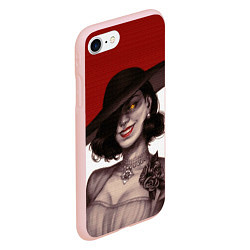 Чехол iPhone 7/8 матовый Леди Димитреску из Резидента, цвет: 3D-светло-розовый — фото 2