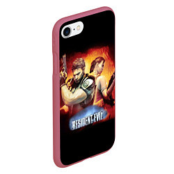Чехол iPhone 7/8 матовый Resident Evil Рэдфилд, цвет: 3D-малиновый — фото 2