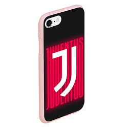 Чехол iPhone 7/8 матовый JUVENTUS ЮВЕНТУС НЕОН, цвет: 3D-светло-розовый — фото 2