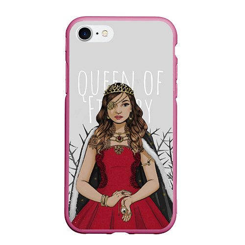 Чехол iPhone 7/8 матовый Queen of Fillory / 3D-Малиновый – фото 1