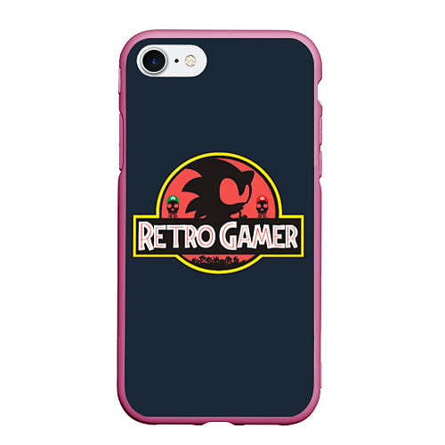 Чехол iPhone 7/8 матовый Retro Gamer / 3D-Малиновый – фото 1