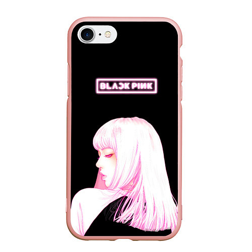 Чехол iPhone 7/8 матовый Лиса БП / 3D-Светло-розовый – фото 1