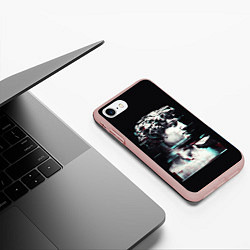 Чехол iPhone 7/8 матовый David Glitch, цвет: 3D-светло-розовый — фото 2