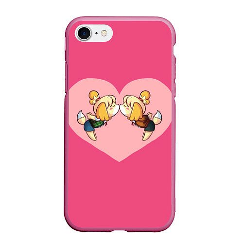 Чехол iPhone 7/8 матовый Sweet Isabelle / 3D-Малиновый – фото 1