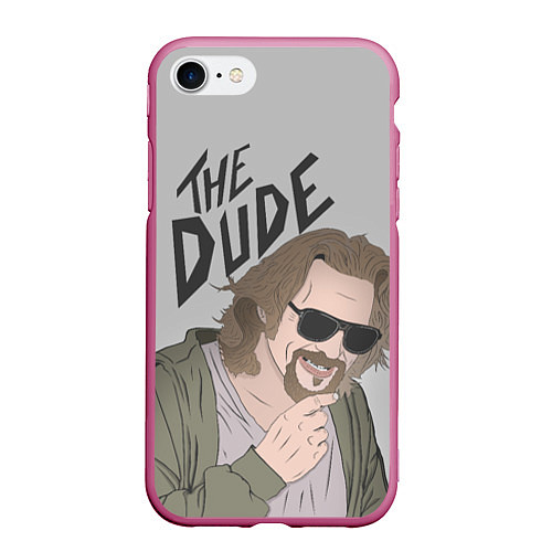 Чехол iPhone 7/8 матовый The Dude / 3D-Малиновый – фото 1