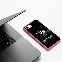 Чехол iPhone 7/8 матовый РЮК светящиеся глаза, цвет: 3D-малиновый — фото 2