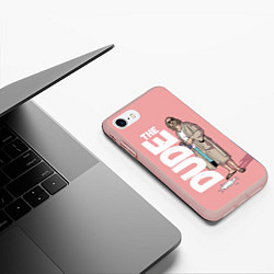 Чехол iPhone 7/8 матовый The Real Dude, цвет: 3D-светло-розовый — фото 2