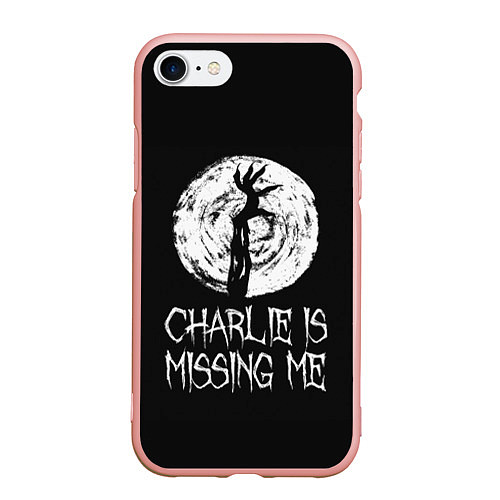 Чехол iPhone 7/8 матовый Charlie is missing me / 3D-Светло-розовый – фото 1