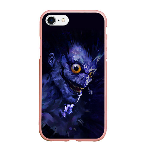 Чехол iPhone 7/8 матовый Death Note персонаж Рюк / 3D-Светло-розовый – фото 1