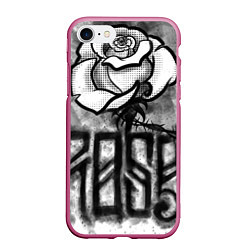 Чехол iPhone 7/8 матовый Терновая роза, цвет: 3D-малиновый